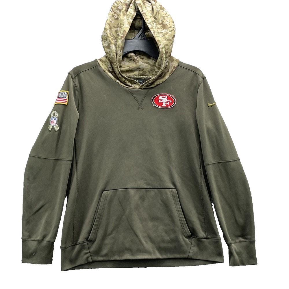 Nike On Field NFL Hoodie Boy's Large SF 49ers Salute to Service‎ Veterans USA